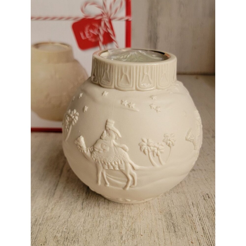 Lenox NEW Ornamental glow votive candle home decor Xmas figure